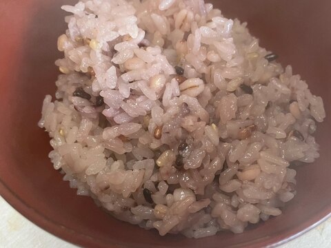 餅米で雑穀ご飯